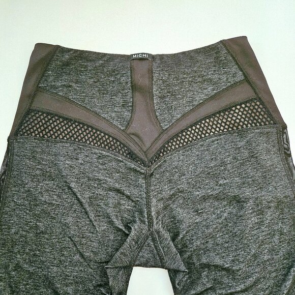 MICHI Charcoal Mesh Leggings with Structured Top🍁 Made in Canada - Picture 3 of 9